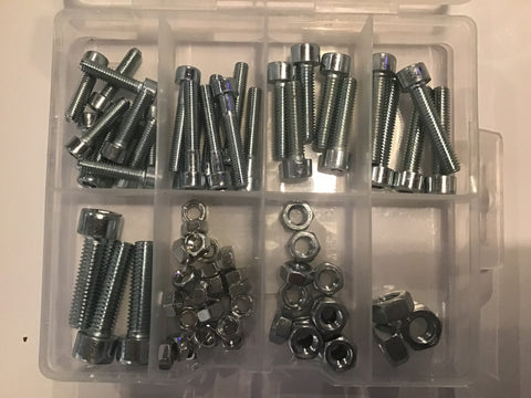 Cap screw and nut pack 75 pieces