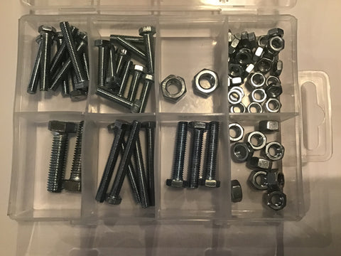 75 piece hex nuts and bolt pack
